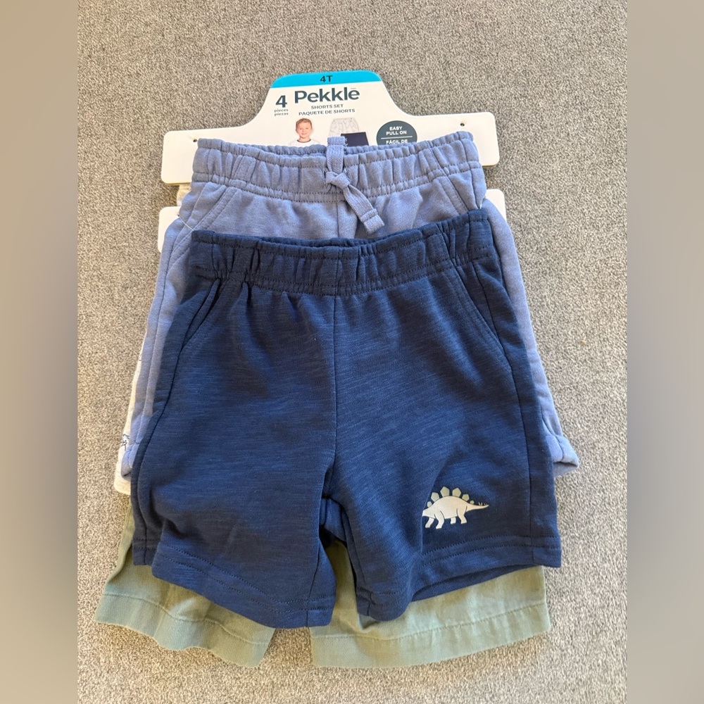 Kids Dino Shorts - Blue and Green